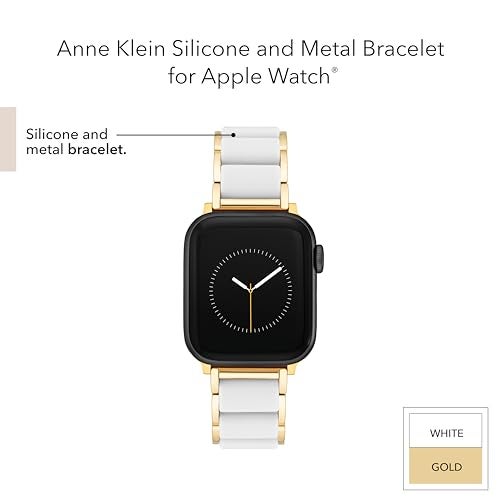 Anne Klein Silicone Fashion Bracelet for Apple Watch Secure Adjustable Apple Watch Replacement Band Fits Most Wrists - Image 3