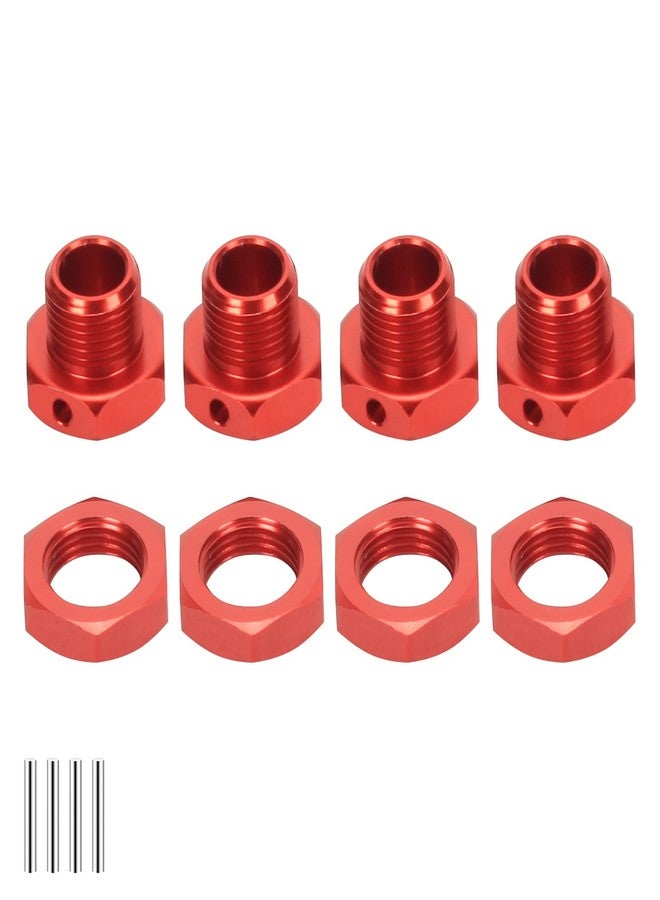 RCAWD Wheel Nut & Wheel Hex 17mm for 1/7 ARRMA Infraction Mojave Limitless 6S & 1/8 ARRMA Typhon 6S Upgrades Parts, Hex Wheels Hubs Adapter for #AR310447#ARAC9413, #AR310449#ARAC9763 Red - Image 1