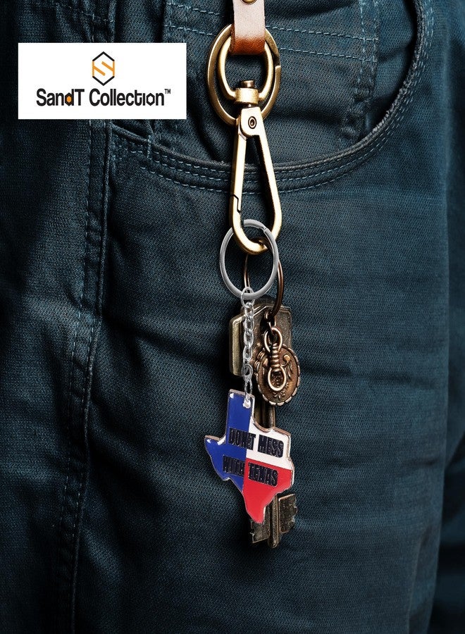 SandT Collection Texas Souvenir Keychain - Texan Flag Key Ring (Dont Mess with Texas) - Image 2