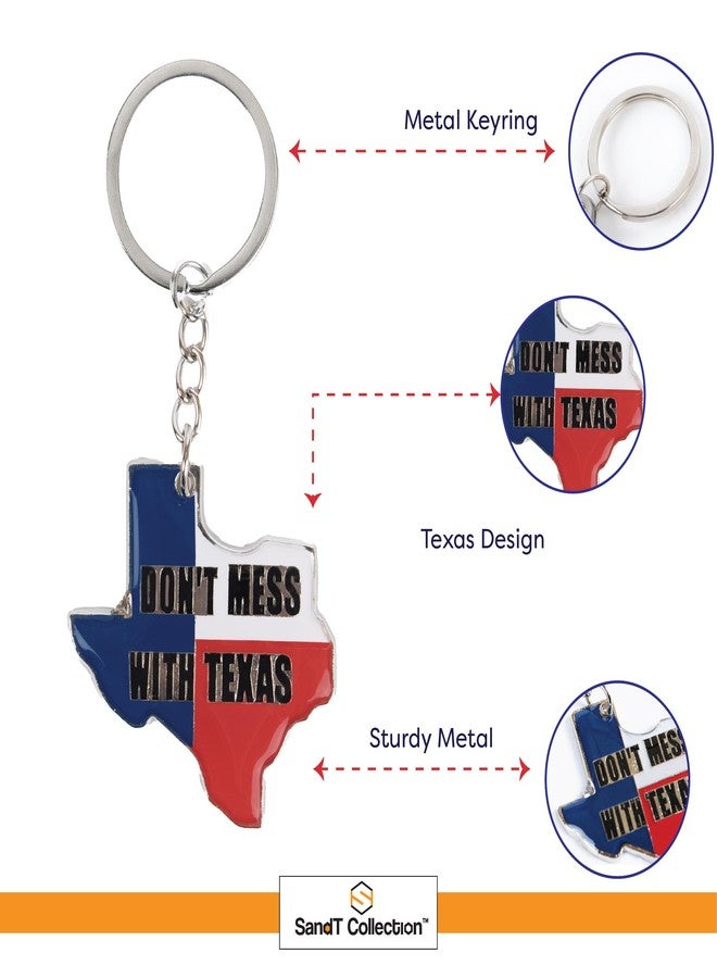SandT Collection Texas Souvenir Keychain - Texan Flag Key Ring (Dont Mess with Texas) - Image 4