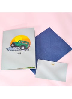 KASTWAVE 3D SUV Car Pop Up Card, Handmade 3D Popup Bday Cards Greeting Cards for Birthday, Fathers Day, Birthday Card for Kids Dad Husband, All Occasion  - Image 5