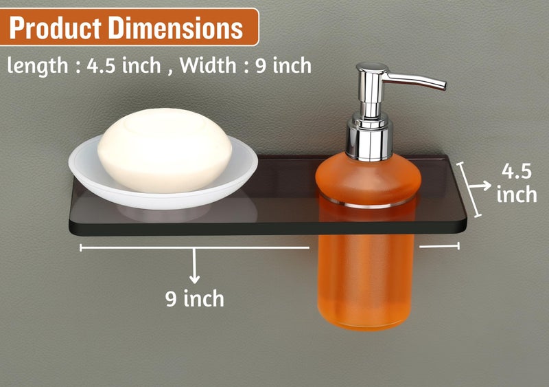 HAPPI Unbreakable Acrylic Soap Dish with Liquid Dispenser, Soap Stand, Soap Case, Soap Holder Stand Wall Mounted for Bathroom with Removable Drain Tray (Smoke Black) - Image 4