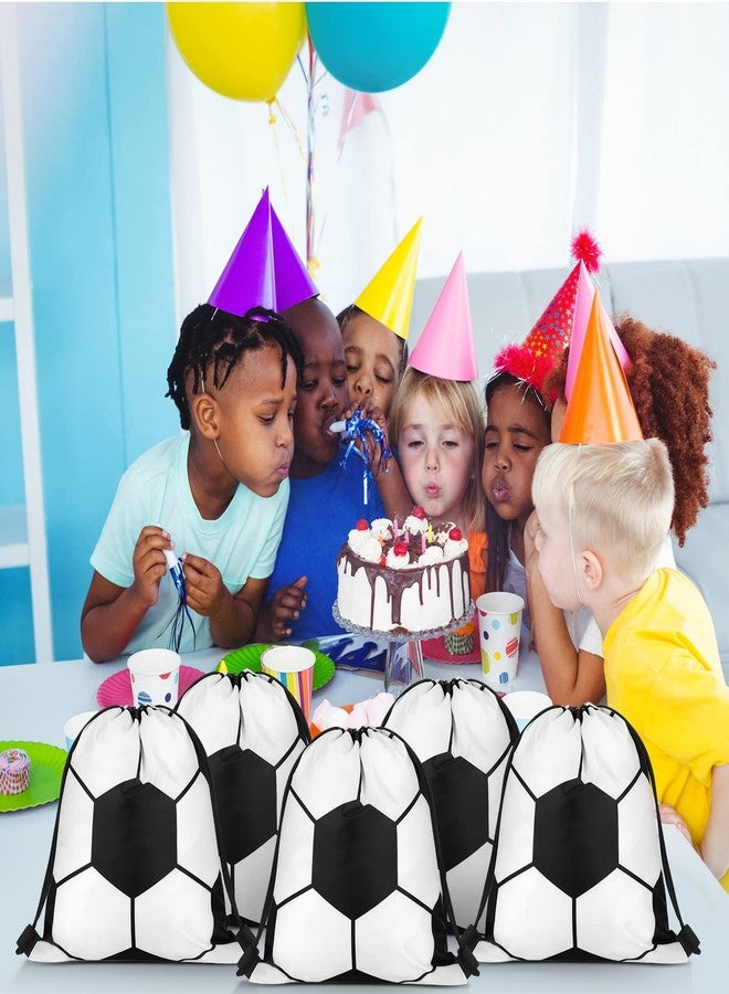 Lothee 34 Pieces Soccer Party Favors 10 Soccer Drawstring Bags Sports Gym 12 Soccer Bracelet Wristband Silicone Rubber Bracelet 12 Soccer Keychains Soccer Team Gift for Men Women Sport - Image 5