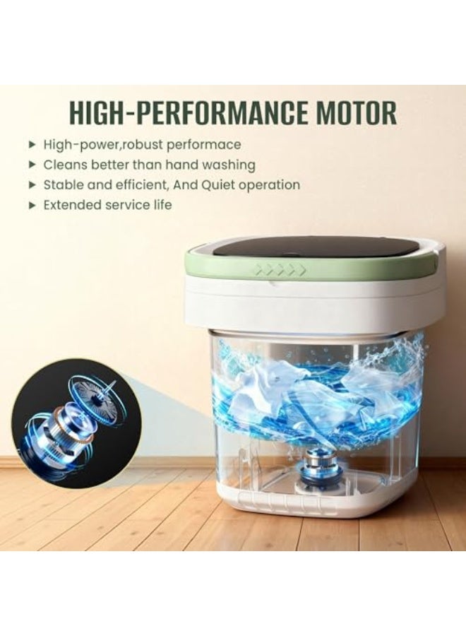 Portable Washing Machine,12L Upgraded Large Capacity Portable Washer With 3 Modes Deep Cleaning.Suitable For Travel, Camping,Apartments, Dormitories, Hotels (Green) - Image 3