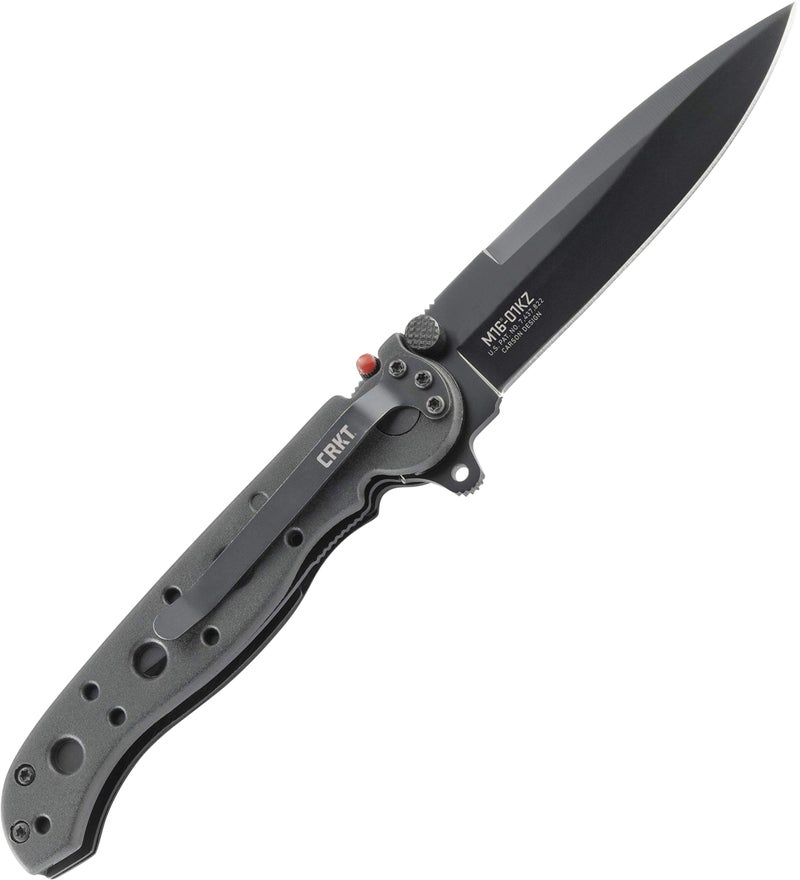 CRKT M16-01KZ Folding Knife with Liner Lock: Stainless Steel Plain Edge Blade, Glass-Reinforced Nylon Handle, Pocket Clip, M16-01KZ - Image 2