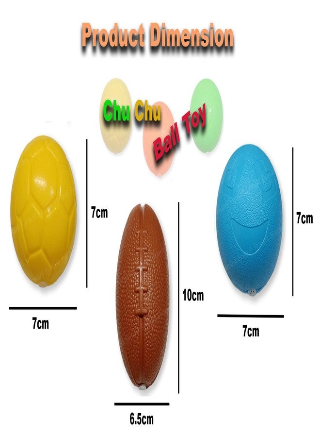 Synlark Colourful CHU CHU Balls Toys/Soft Toys Set with Sound/Bath Toys for Baby Kids and Toddlers (6 pcs) - Image 2