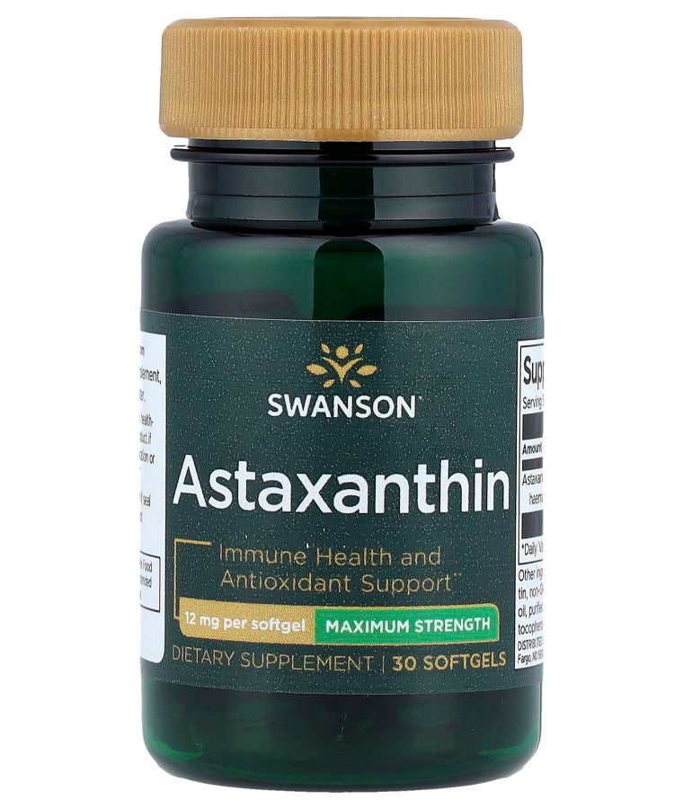 SWANSON Astaxanthin Maximum Strength 12 mg 30 Softgels
