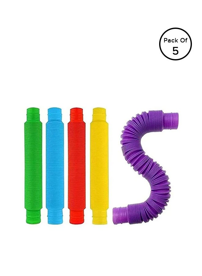 كابتن تيك طقم لعبة فيدجيت للضغط على الفقاعات الحسية بتصميم متعدد الأغراض لتخفيف التوتر والتخلص من الإجهاد، مكون من 5 قطع 8.07x4.17x2.52سم - Image 1