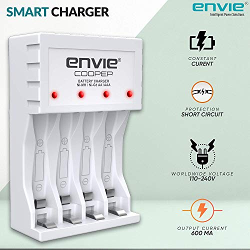ENVIE® (ECR 20 MC+4xAA2800) Standard Rechargeable Battery Charger for AA & AAA Ni-mh/Ni-Cd with Batteries - Image 4