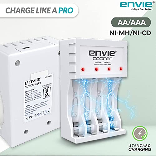 ENVIE® (ECR 20 MC+4xAA2800) Standard Rechargeable Battery Charger for AA & AAA Ni-mh/Ni-Cd with Batteries - Image 5