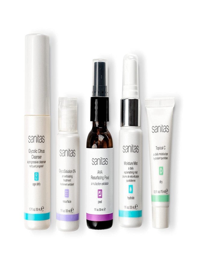 Sanitas Skincare AHA Resurfacing Peel Kit, At Home Peel Kit, 6 Piece Set, Lactic Acid Peel - Image 2