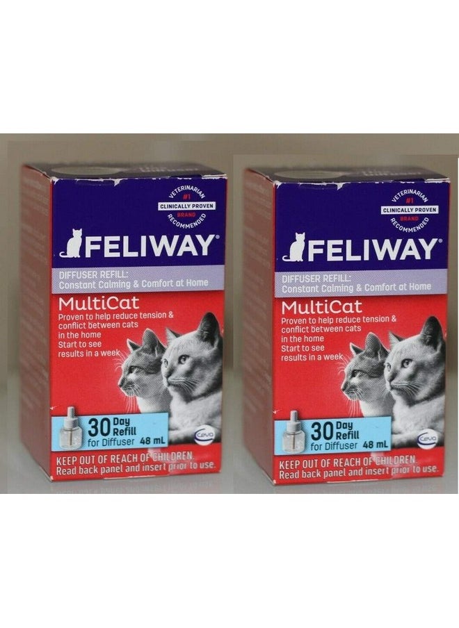 FELIWAY Multicat Diffuser Refill 2 Refills 48ml Each