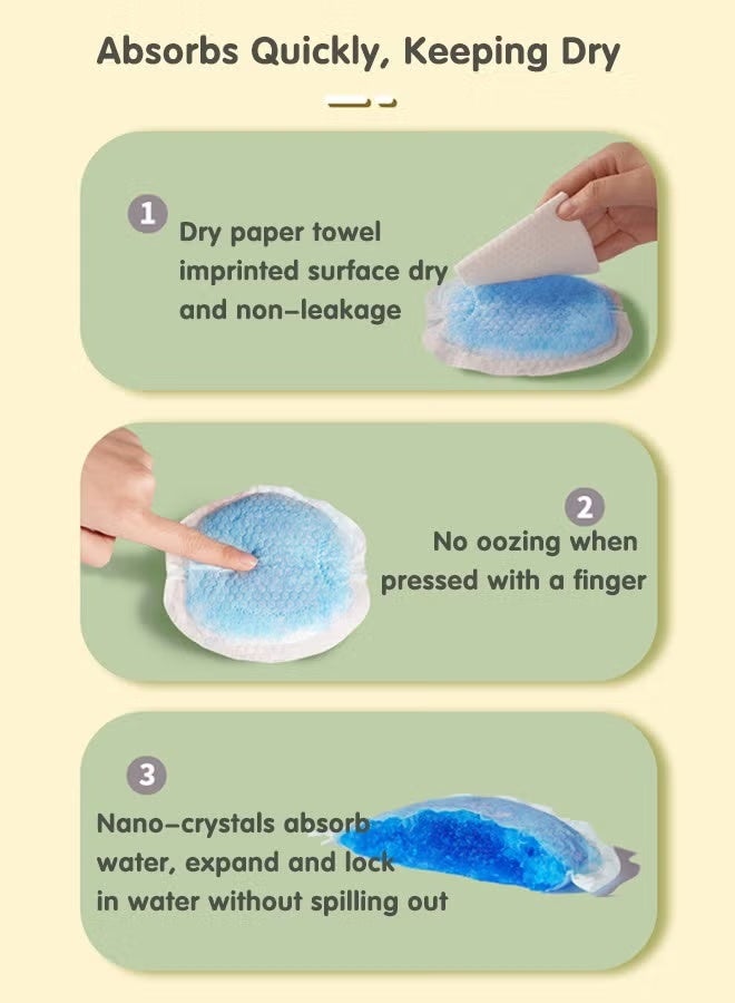 دبليو أيه آي عبوة من 100 قطعة من وسادات حلمات الرضاعة الطبيعية للاستخدام مرة واحدة، وسادات صدر للرضاعة الطبيعية - Image 4