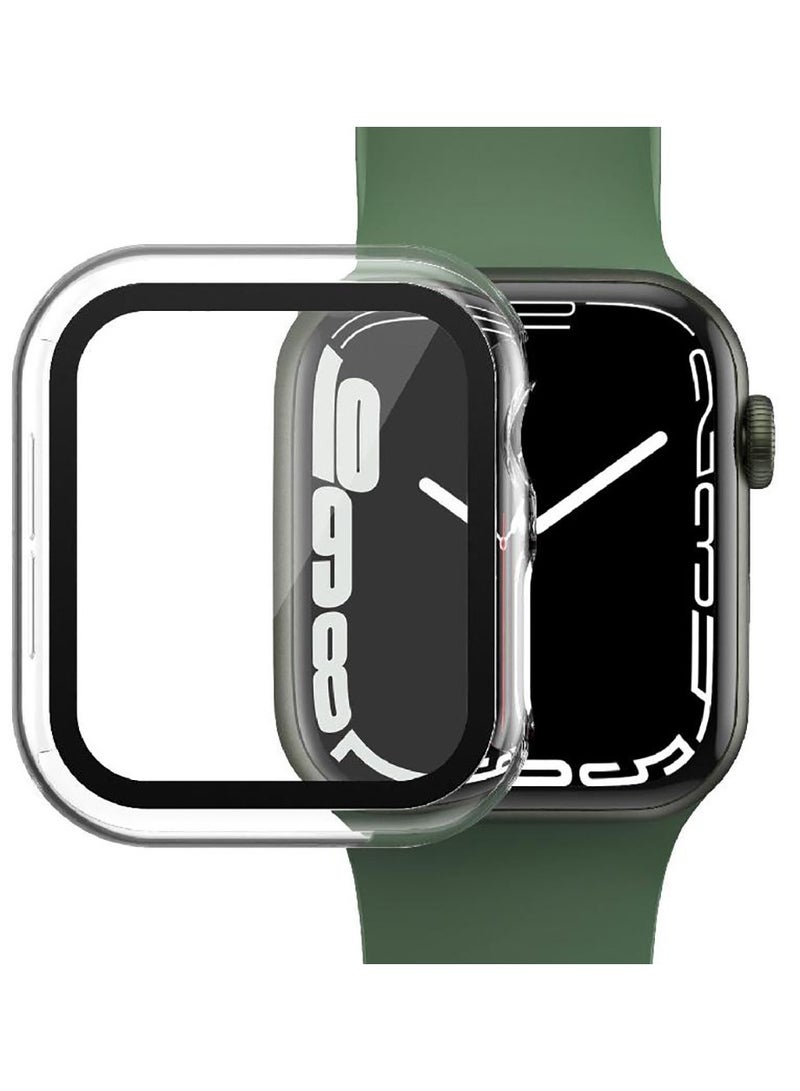 2 In 1 PC Case + Film For Apple Watch Series 7 45mm - Transperent