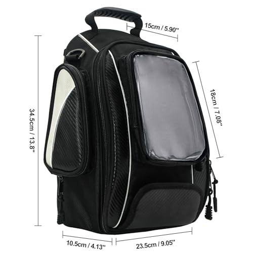 Dracarys Motorcycle Tank Bag Oxford Saddle Black Motorbike Bag - Strong Magnetic Bag for Honda Yamaha Suzuki Kawasaki Harley - Image 2