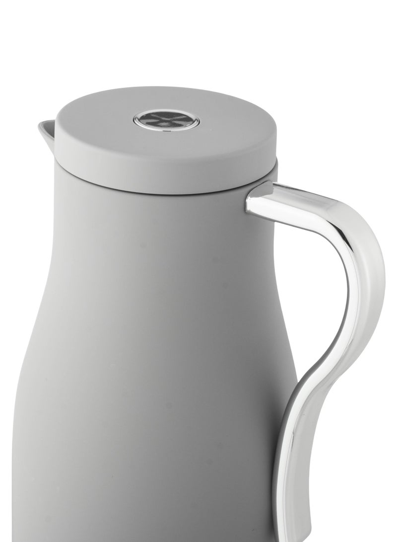 BREWZ Thermos tea and coffee 1 liter gray color silver handle - Image 2