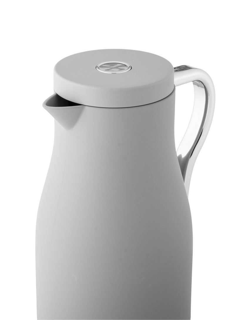 BREWZ Thermos tea and coffee 1 liter gray color silver handle - Image 3