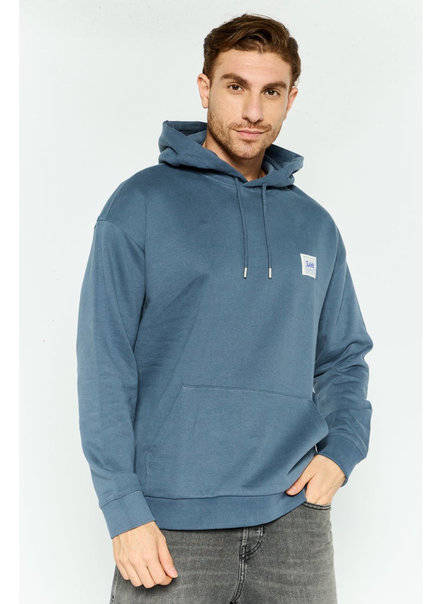 Men Hooded Brand Logo Long Sleeves Sweatshirt, Slate Blue - pzsku/Z3925FC1AA2C9E44F00F7Z/45/_/1737641861/bf5bb8b0-4665-47a4-99a5-f29ac2677111