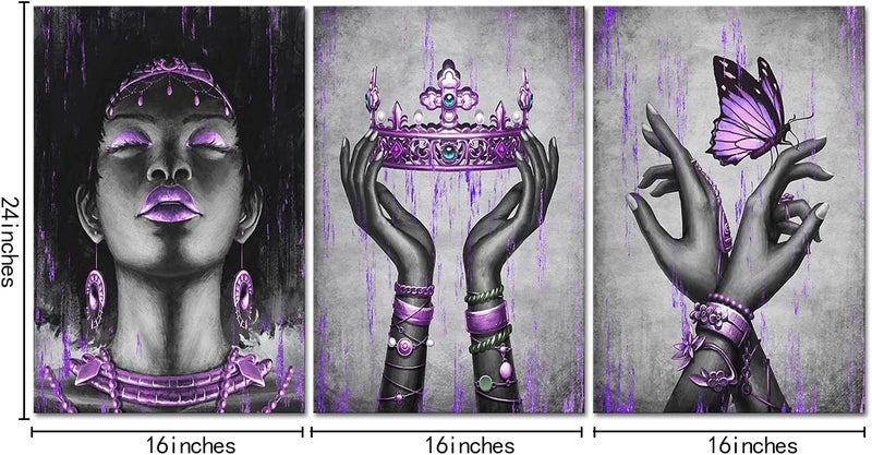 Kalormore Black American Woman Canvas Wall Art - Image 5