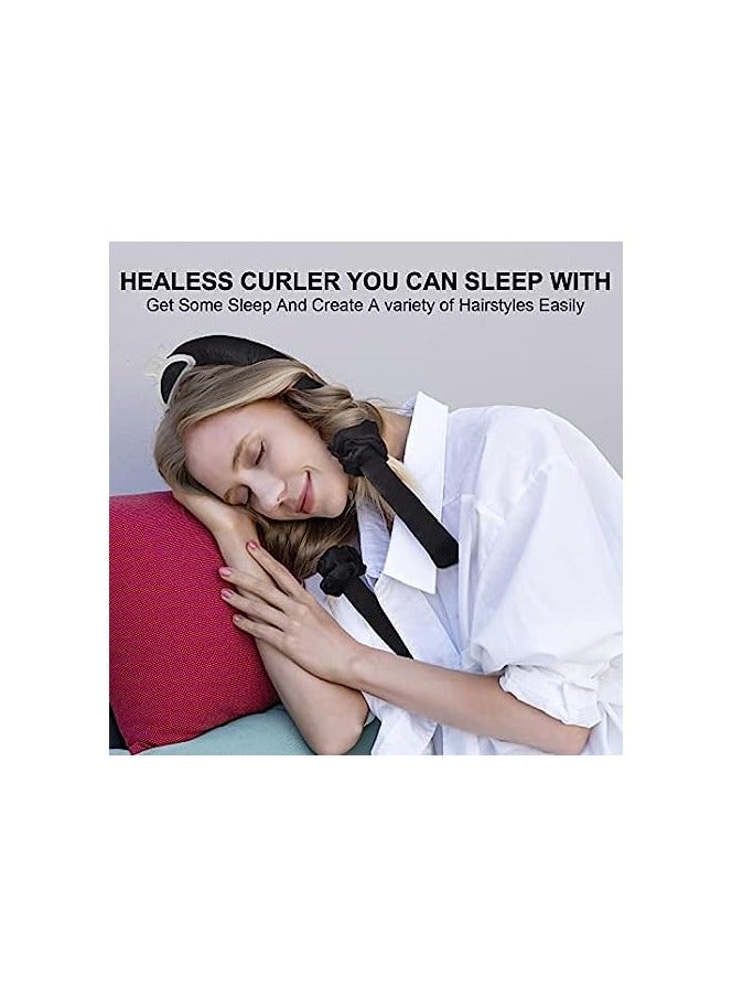 ORiTi رباط رأس لتجعيد الشعر بدون حرارة، مكواة شعر لتجعيد الشعر للنوم مع مشابك شعر وشرائط حريرية لتجعيد الشعر - Image 2