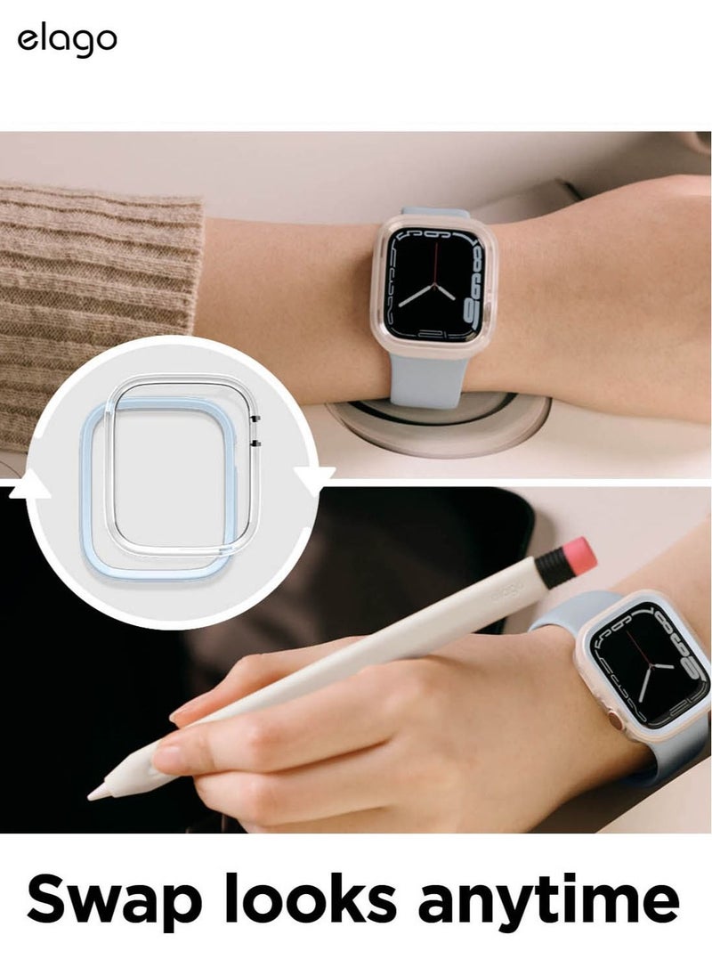 Elago Duo for Apple Watch Series 7 (41mm), Series 6/SE/5/4 (40mm) Cover Case - Clear Light Blue  - Image 4