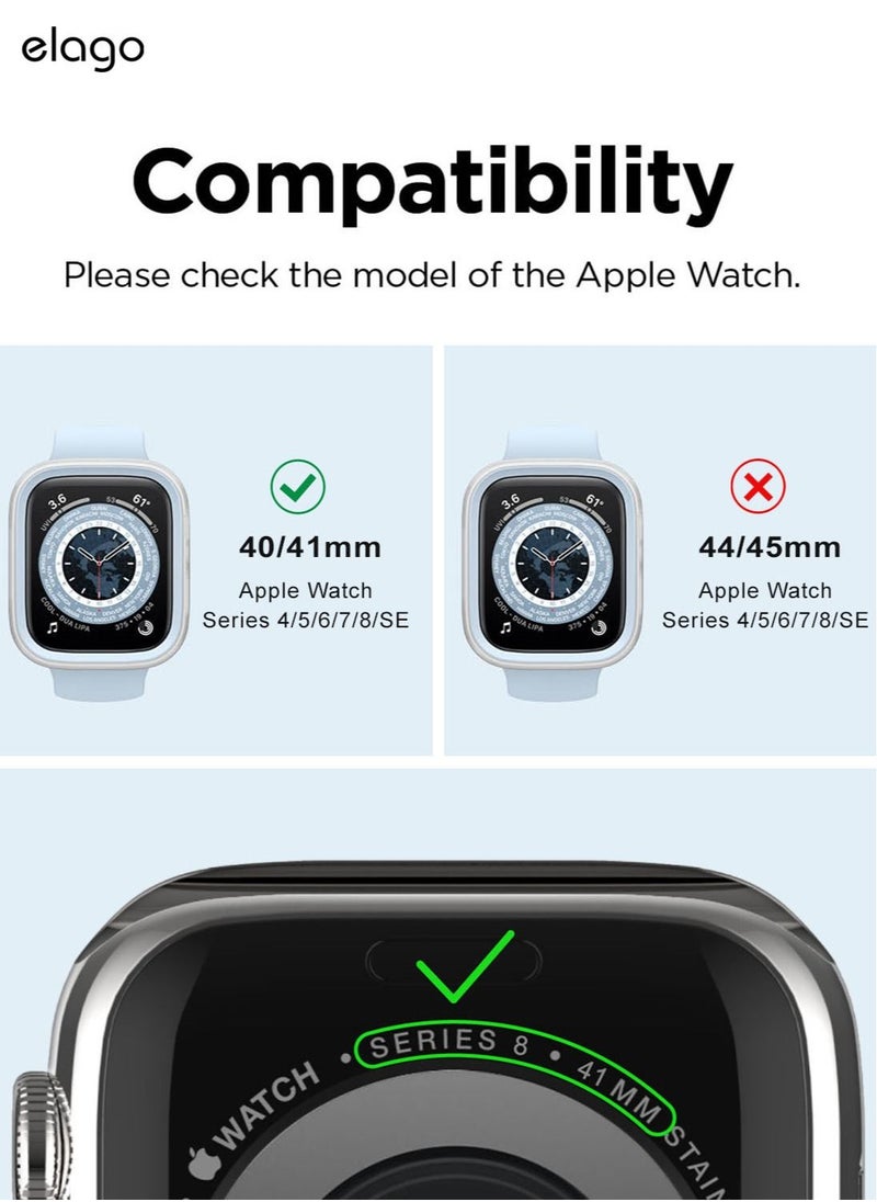 Elago Duo for Apple Watch Series 7 (41mm), Series 6/SE/5/4 (40mm) Cover Case - Clear Light Blue  - Image 2