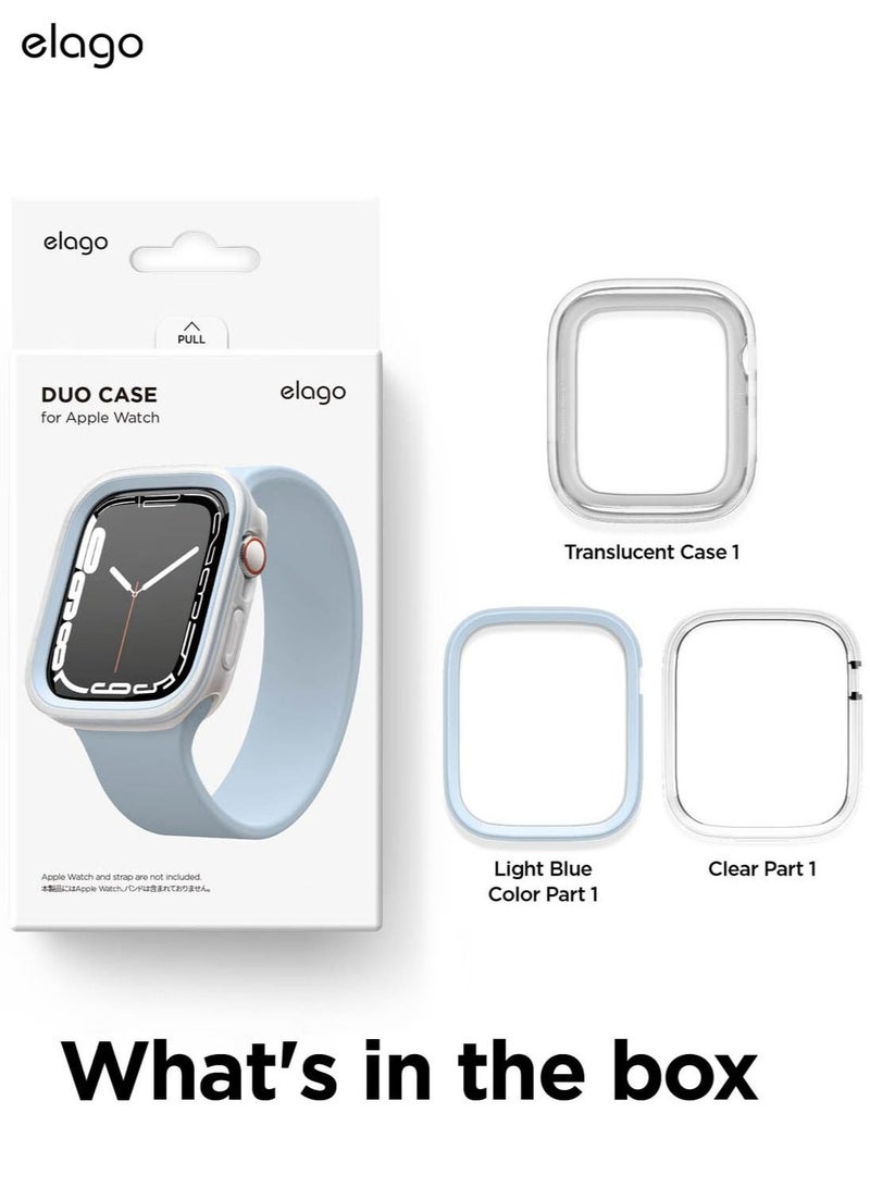 Duo for Apple Watch Series 7 (41mm), Series 6/SE/5/4 (40mm) Cover Case - Clear Light Blue