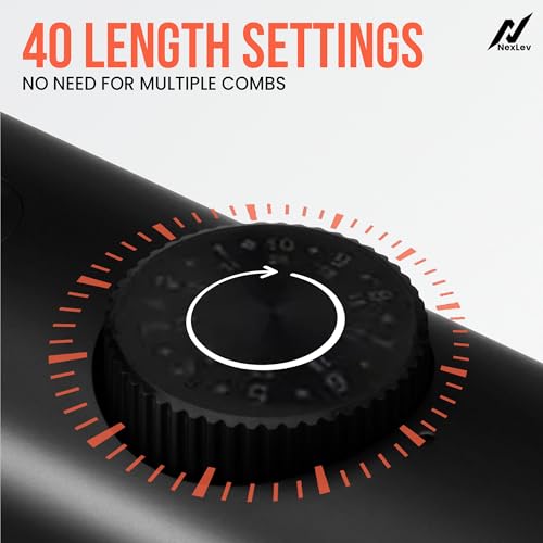 NexLev Beard Trimmer| 90min Run Time| 40 Length Settings| 0.5mm Precision| Washable Stainless Steel Blades| Copper Motor| USB Type-C| IPX7 Waterproof| Travel Lock| 2 Beard Comb| 1 Year Warranty |TM-01 - Image 2