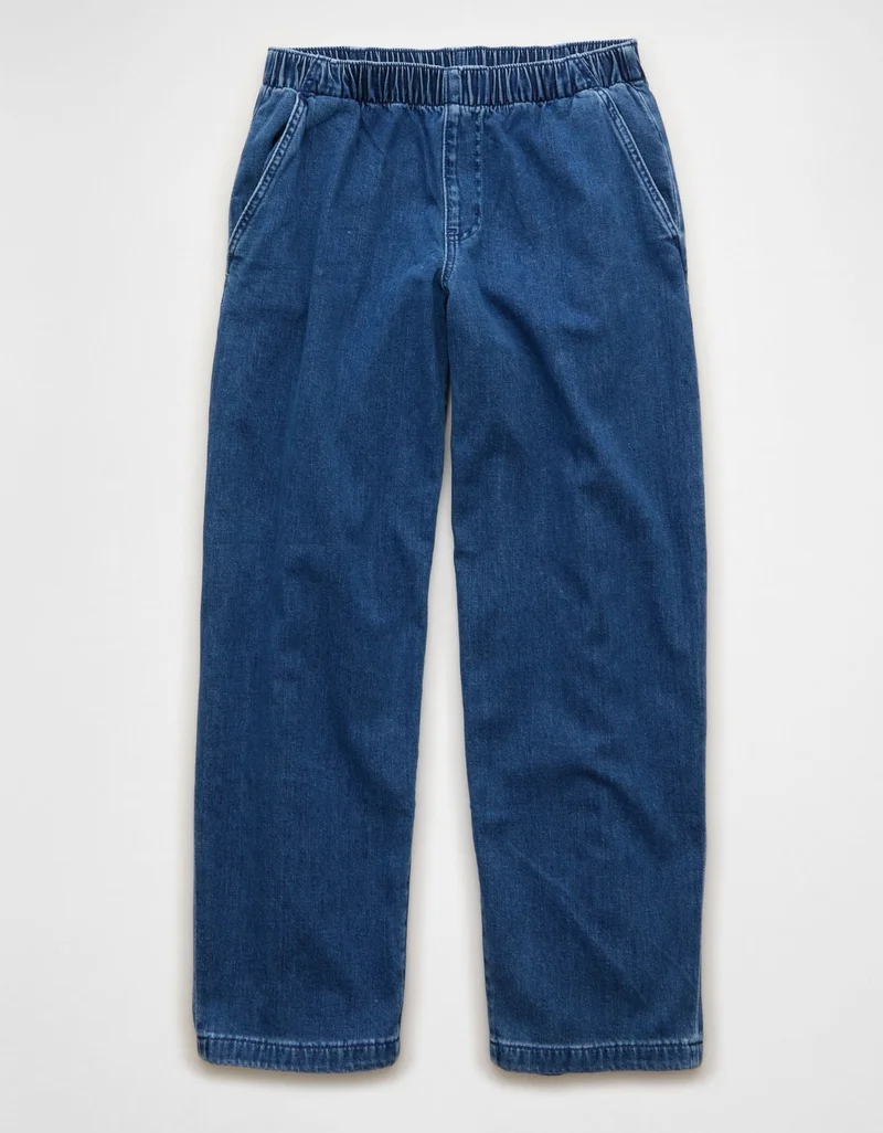 American Eagle  AE Dreamy Drape Stretch Low-Rise Pull-On Baggy Jean for Women | Best Price UAE