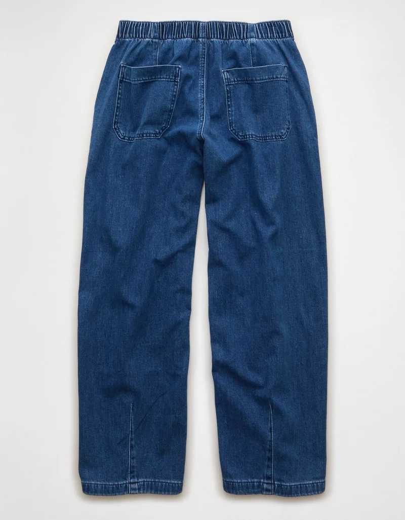 American Eagle  AE Dreamy Drape Stretch Low-Rise Pull-On Baggy Jean for Women | Best Price UAE