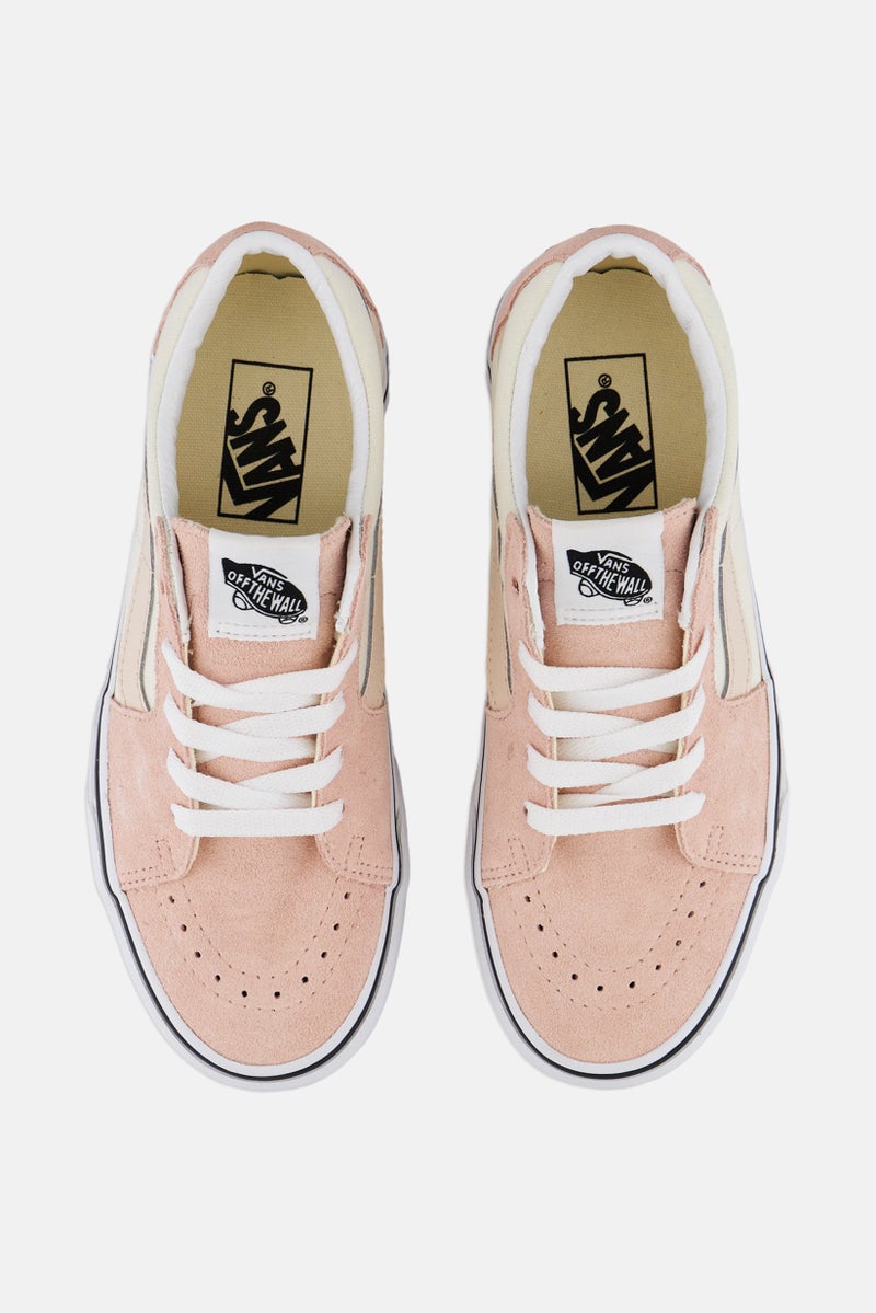 VANS أحذية نسائية سك8 لو منخفضة مزودة بأربطة، وردي - Image 4