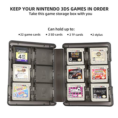 Xahpower 3DS Game Holder Card Case, 28-in-1 Game Holder Card Case Compatible with Nintendo NEW 3DS / NEW 3DS XL / 3DS / 3DS XL / DSi / DSi XL / DS / NEW 2DS /NEW 2DS XL / 2DS/ 2DS XL Catridge Storage Box (Black) - Image 3