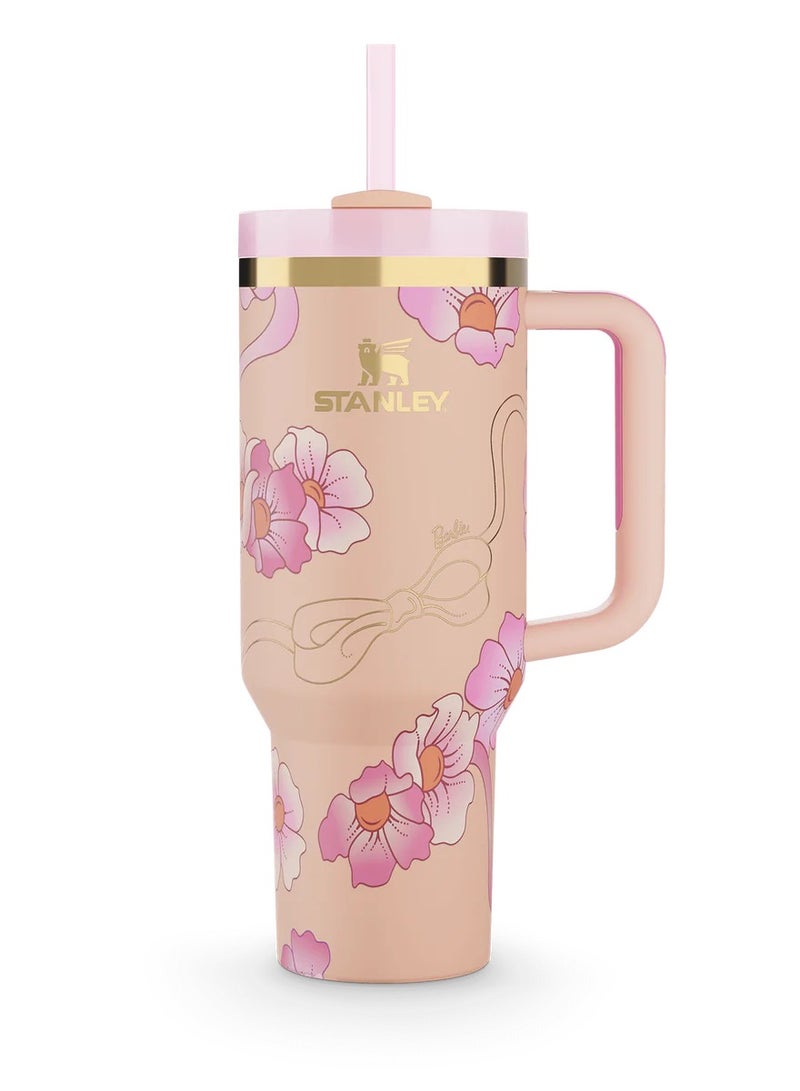 ستانلي كوب ستانلي The Barbie X إصدار محدود  باللون 80 ' Peaches 'n Cream مصنوع من الفولاذ المقاوم للصدأ 40 oz - Image 2