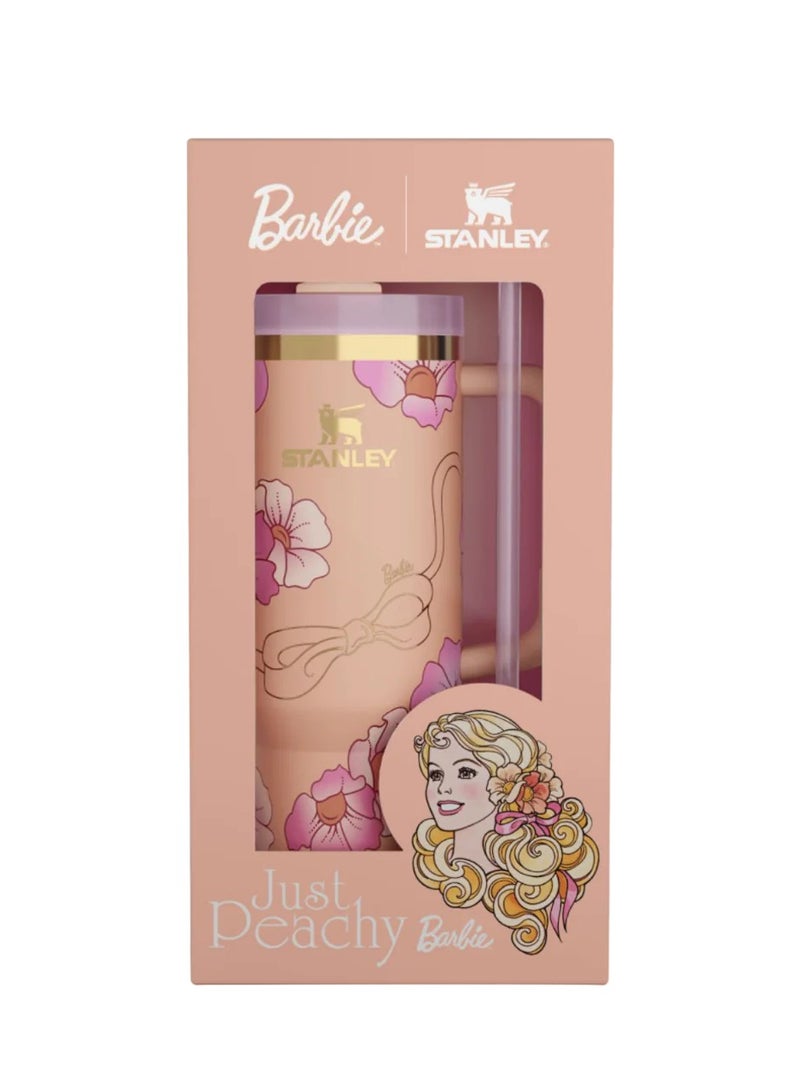 ستانلي كوب ستانلي The Barbie X إصدار محدود  باللون 80 ' Peaches 'n Cream مصنوع من الفولاذ المقاوم للصدأ 40 oz - Image 5