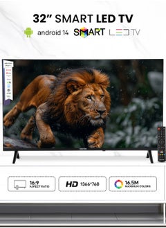 KRYPTON 32 Inch HD Smart LED TV With Remote Control, HDMI And USB Ports, Head Phone Jack, PC Audio In ,Wi-Fi, Android 14.0 With Netflix, YouTube Etc,KLED3227SHD Black  - Image 1