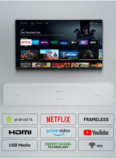 KRYPTON 32 Inch HD Smart LED TV With Remote Control, HDMI And USB Ports, Head Phone Jack, PC Audio In ,Wi-Fi, Android 14.0 With Netflix, YouTube Etc,KLED3227SHD Black  - Image 2