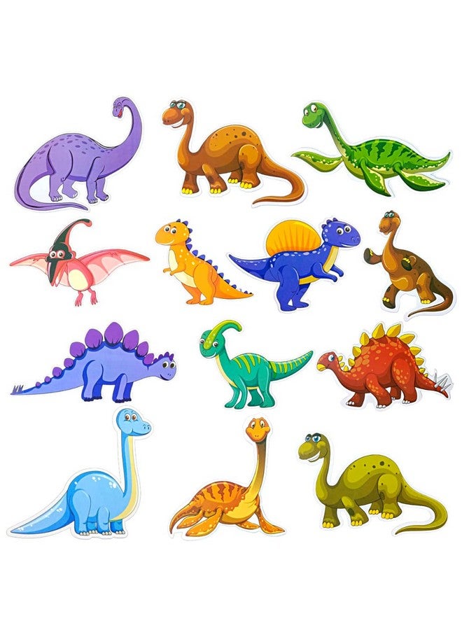 FI - FLICK IN 17 pcs Happy Birthday Dinosaur Theme Birthday Party Dino Animals Cutouts Props & Cake Topper Birthday Decoration Items Party Supplies (Pack of 17, Multicolor) - Image 3