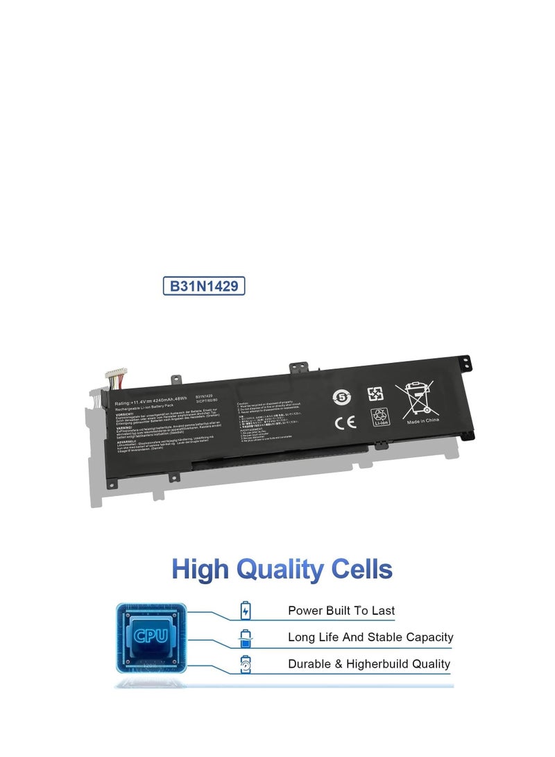 Terabyte B31N1429 Laptop Battery Compatible for ASUS A501LB5200 K501LB K501LX K501LX-NH52 K501LX-NB52 K501LX-EB71 K501UW K501U K501UB K501UX K501UX-AH71 Vivobook A501LX Series 0B200-01460100 - Image 4