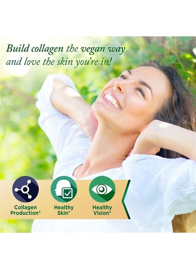 Purity Products - Vegan Collagen Builder - Organic Whole Foods Fruits + Veg, Silica, Lutein, Vitamin C, Biotin, Grape Seed - Amino Acids Glycine, Lysine + Proline Collagen Boosters - Once A Day - 30 Tablets - Image 1
