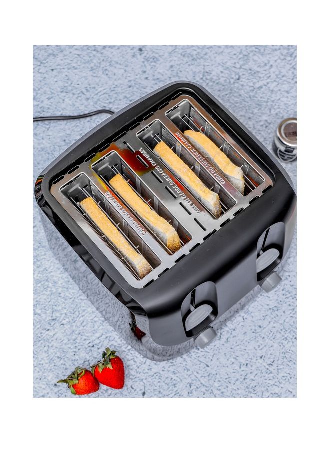 KRYPTON 4 Slice Slot Bread Toaster 1400 W KNBT6295 Black - Image 3