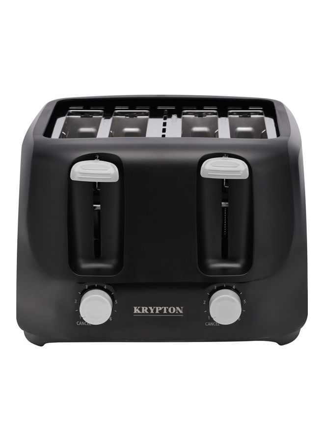 KRYPTON 4 Slice Slot Bread Toaster 1400 W KNBT6295 Black - Image 1