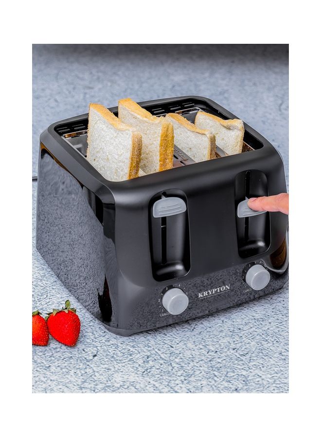 KRYPTON 4 Slice Slot Bread Toaster 1400 W KNBT6295 Black - Image 2