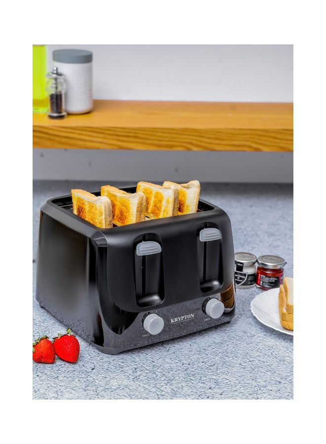 KRYPTON 4 Slice Slot Bread Toaster 1400 W KNBT6295 Black - Image 4