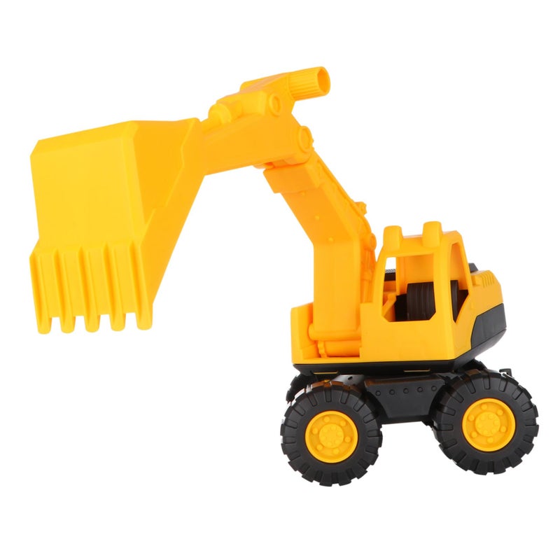 Medium Yellow Plastic Beach Excavator Sand Toy Car for Outdoor Fun and Early Learning - Image 2
