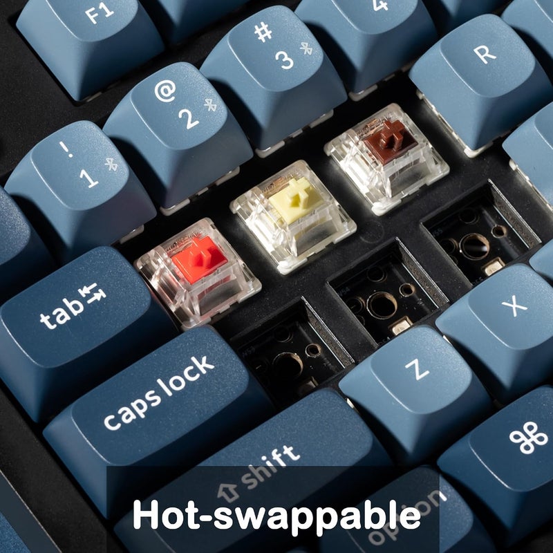 Keychron V6 Max Fullsize Custom Wireless Mechanical Keyboard - 2.4 GHz/Bluetooth/Wired, RGB Backlight, QMK/VIA Programmable, Hot-Swap Gateron Jupiter Banana Switch, PBT Keycaps for Mac and Windows - Image 5