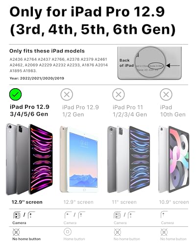Cooper Dynamo iPad Pro 129 Case for Kids for iPad Pro 129 6th Generation Case 2022 Also Fits 5th4th3rd Gen 2021 2020 2018 Rugged Foam Magic Handle Stand Pencil Holder Candy Blue - Image 3