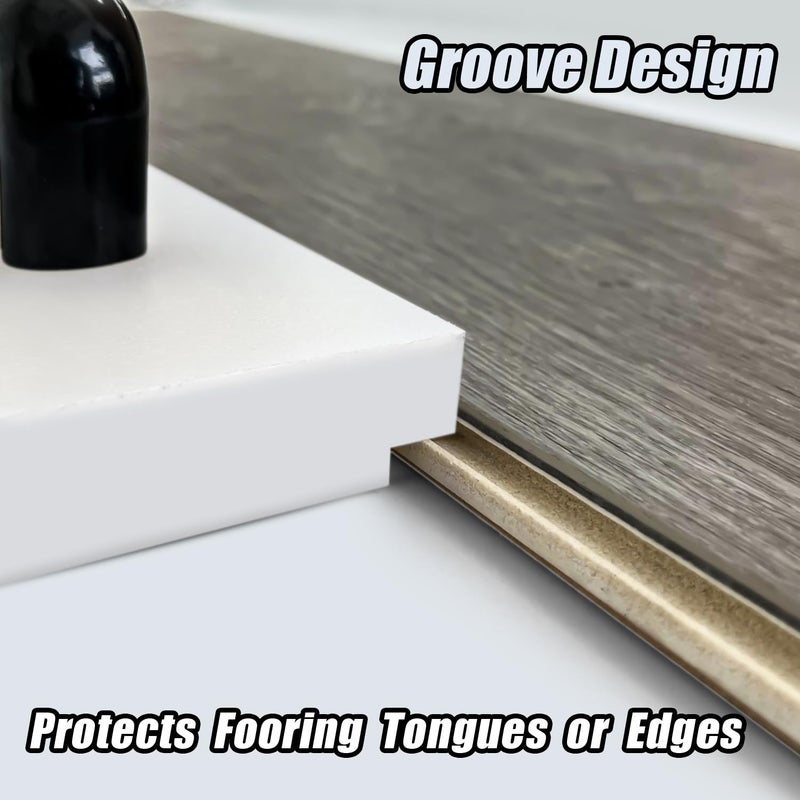 NAACOO Tapping Block For Vinyl Plank Flooring, Naacoo Tapping Block With Big Handle, Groove Design - Protects Your Flooring Tongues Or Edges From Damage During Wood Flooring Installation. - Image 2