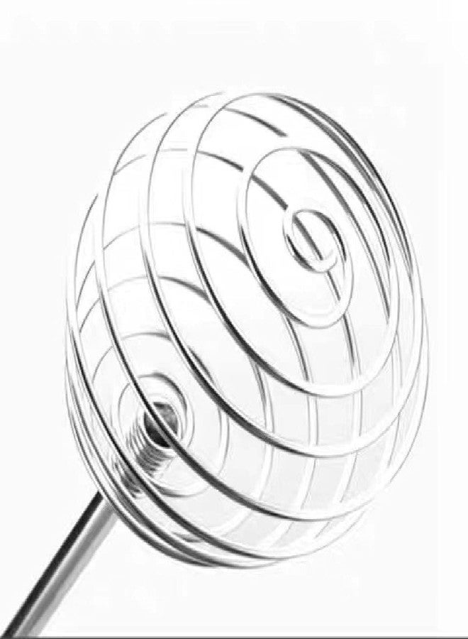 SHOPER ZONE - Stainless Steel Spiral Hand Egg Beater – Semi‑Automatic Push Whisk Mixer for Eggs, Milk Cream Frothing & Flour Stirring – Durable Kitchen Tool for Home & Restaurant Use - Image 5