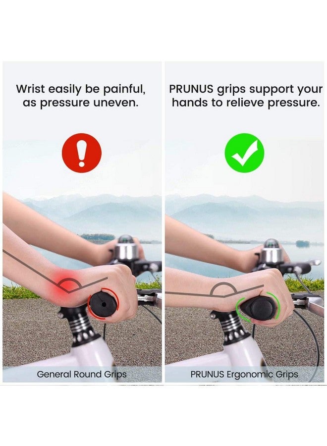 PRUNUS Bike Handlebar Grips Rubber Ergonomic Antislip Bicycle Handlebar Grips For Mtb Mountain Bmx (90Mm+90Mm) - Image 5