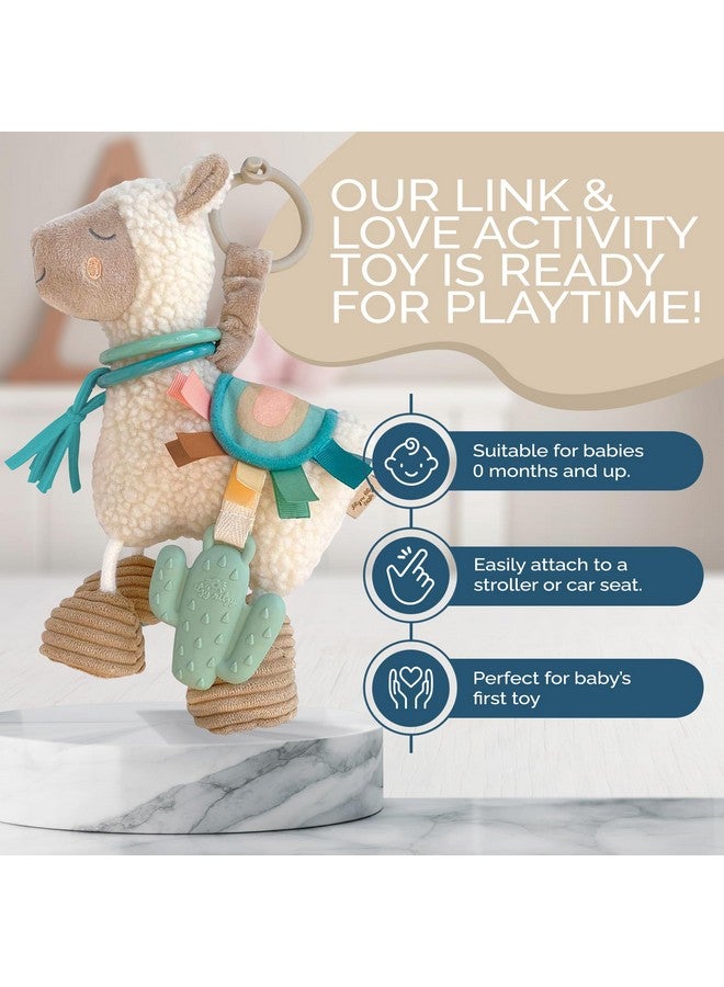 إيتزي ريتزي لعبة إيتزي ريتزي لينك آند لوف لعربة الأطفال أو مقعد السيارة؛ تتميز بشرائط محكمة، وأصوات تجعيد، وحلقات رنين، وعضاضة سيليكون؛ مصممة للأعمار من 0 شهر فما فوق (لاما) - Image 3